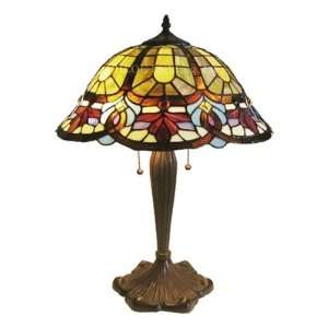  Victorian Stained Glass Table Lamp   16 Shade: Home 