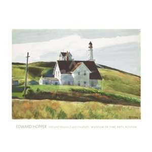 Hill and Houses, Cape Elizabeth, Maine, 1927 by Edward Hopper 26x20 