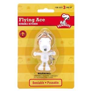  Snoopy Flying Ace 3 Bendable Keychain Case Pack 12 Arts 