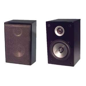  Two Way Bookshelf Speaker Pair With Poly Cone Woofer 