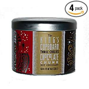   Three Chilies Chocolate Chunk Hot Chocolate, 8 Ounce Cans (Pack of 4