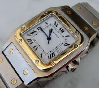 Cartier Santos 18k Gold & S.St Automatic Mens Watch  