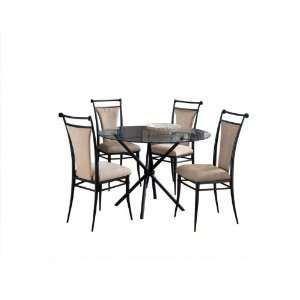  Hillsdale Cierra 5 Piece Fawn Round Dining Table Set: Home 