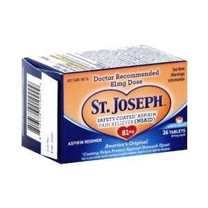  St Joseph Aspirin Safety Coated 81mg 36 Tablet (2 Pack 