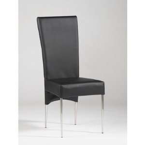  Cilla Bi Cast Leather Side Chair [Set of 2]: Furniture 