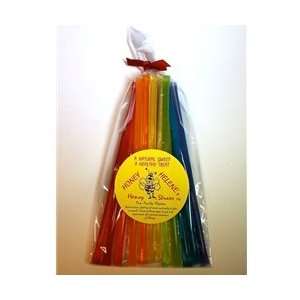 Rainbow Packs of Honey Stix (Honey Straws),12 stix in each pack 