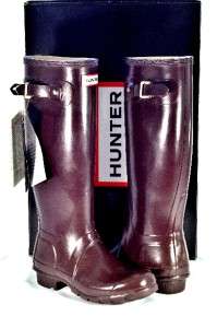 Hunter Original Gloss Chocolate Tall Boot Rain Boot Rainboots W23616 