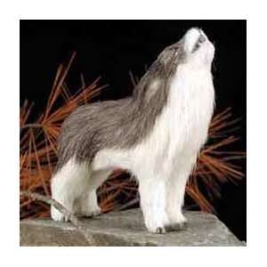  Gray Wolf Fur Animal Figurine