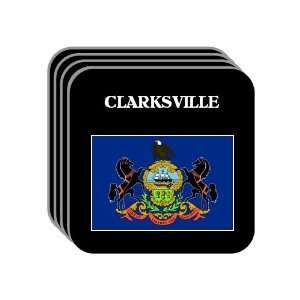 US State Flag   CLARKSVILLE, Pennsylvania (PA) Set of 4 Mini Mousepad 