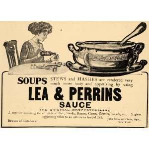  Son Lea & Perrins Sauce Soups   Original Print Ad