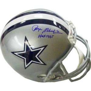  Roger Staubach Signed Cowboys Full Size Replica Helmet 