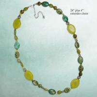 Sincerely Southwest Sage Green Gemstones Bead Necklace  