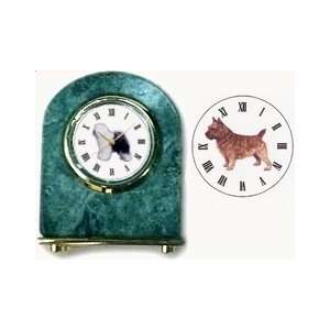  Norwich Terrier Marble Arch Clock, 2.5 Inches Tall