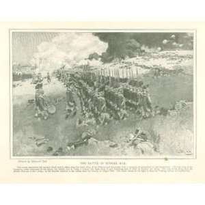    1898 Print Revolutionary War Battle of Bunker Hill 