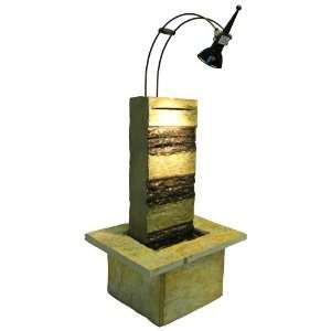  Color Contrast Slate Stone Lighted Table Fountain