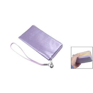   Woven Style Faux Leather Cell Phone Pouch Case Zipper Bag Electronics