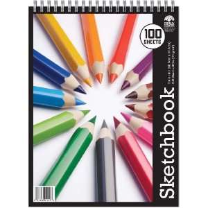  Primary Colors Spiral Sketchpad, 9 x 12 Inches, 100 Sheets 