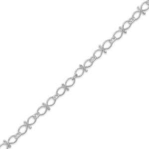   Silver Filigree Wire Twist Link Anklet Ankle Bracelet 9.5 Jewelry