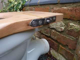   VICTORIAN ANTIQUE OAK Wooden TOILET SEAT (high level cistern)  