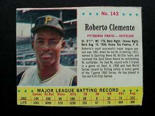 1963 Jello Roberto Clemente #143 Pittsburgh Pirates OBC  