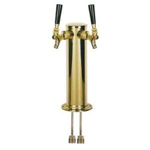   Air Cooled Dual Faucet Draft Beer Tower   3 Column: Kitchen & Dining