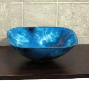   Glass Vessel Vanity Sink + Free Pop Up Drain S9023 