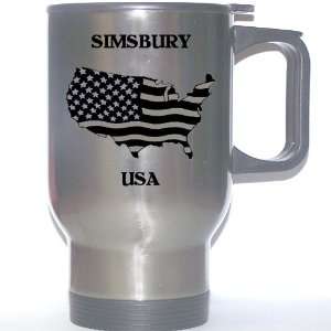  US Flag   Simsbury, Connecticut (CT) Stainless Steel Mug 