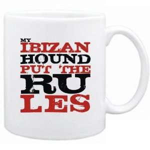    New  My Ibizan Hound Put The Rules  Mug Dog