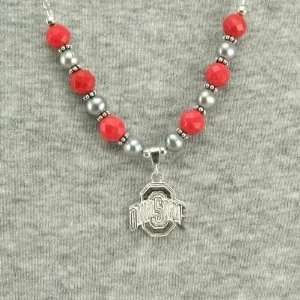  Ohio State Buckeyes Sterling Silver Delicate Drop Necklace 
