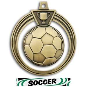 Hasty Awards 2.5 Eclipse Custom Soccer Medals M 707S GOLD MEDAL/DELUXE 
