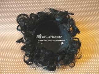 Pullip doll Black color Short Curly wig 1pcs  