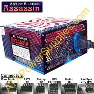  Powmax Assassin 500W 20+4 pin ATX Power Supply with SATA 