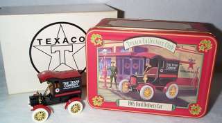  ERTL Texaco Collectors Club 1905 FORD DELIVERY car with collector tin