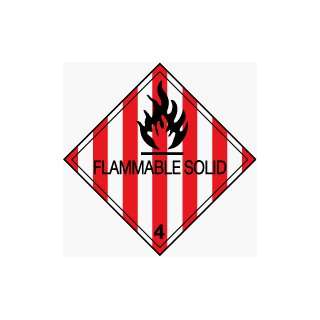  Flammable Solid 6 inch by 6 inch Magnetic Sign Office 