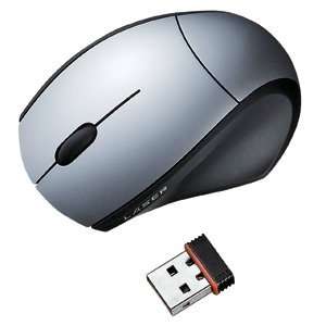  Sanwa Mini Wireless Laser Mouse 1600dpi 2.4ghz Silver 