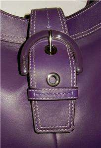 NEW NWT COACH SIGNATURE PLUM Leather Multi Section Hobo Handbag 