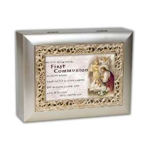 Cottage Garden First Communion Music Box Plays Wind Beneath My Wings