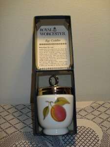 Royal Worcester Peach/Fruit In Original Box Egg Coddler  