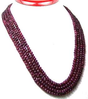 STRAND 22~ 660+ CARAT NATURAL RUBY GEM CABOCHON BEADS NECKLACE 