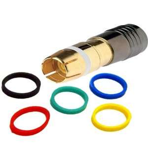  SCP 921 6 RCA Compression Connector Gold RG6, Bag of 10 