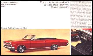 1966 Lincoln Mercury Color Sales Brochure Comet Cyclone  