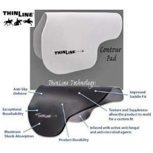 Thinline Contour Saddle Pad White 