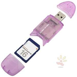  Clear Purple SD & MMC Memory Card Reader Electronics
