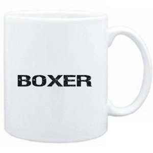  Mug White  Boxer  SIMPLE / CRACKED / VINTAGE / OLD Dogs 