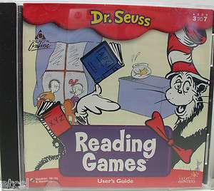 Dr. Seuss Reading Games Win 95/98/Mac CD ROM (1999, Creative Wonders 