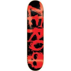  Zero Blood Text Logo Skateboard Deck   7.62: Sports 