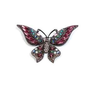  Full Rhinestone Sharpy Butterfly Brooch 