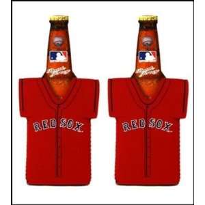    SET OF 2 BOSTON RED SOX BOTTLE JERSEY KOOZIES: Sports & Outdoors