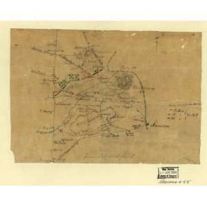  1864 Civil War map of Marietta, Georgia: Home & Kitchen