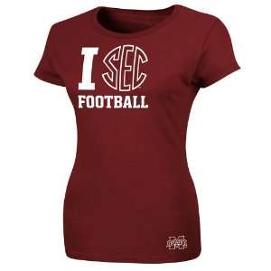  NCAA ESPN Mississippi State Bulldogs I Love SEC T Shirt 
